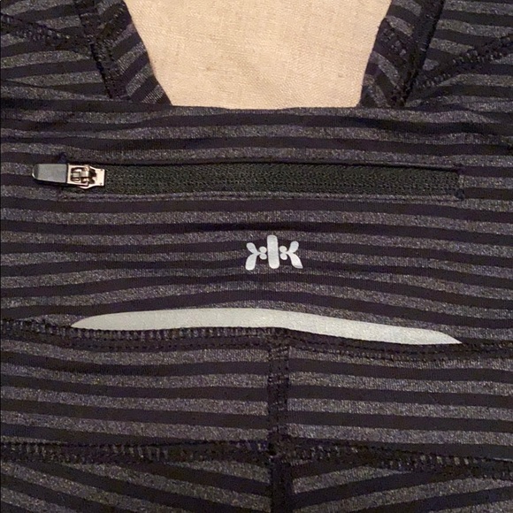 Kyodan Pants - Kyodan XS cropped legging black/gray stripped